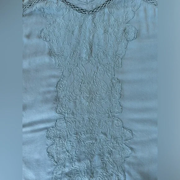 Gloria Vanderbilt Womens Aqua Short Sleeve Top Size XXL♥️5/25$ - Picture 3 of 8